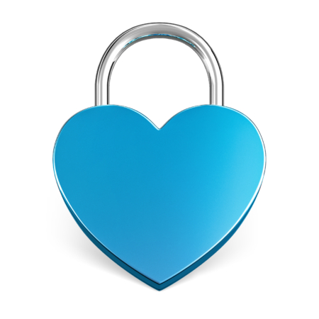 Herz-Liebesschloss Blau